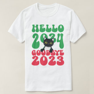 T-shirt Bonjour 2024 Adieu 2023