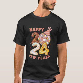 T-shirt BONJOUR 2024 Nouvel An Sove Party Retro Candy 2024