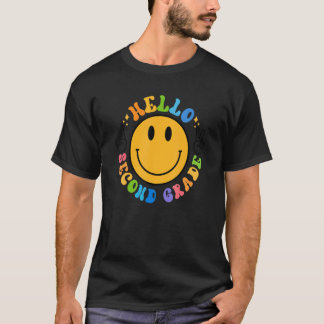 T-shirt Bonjour 2e année Bonne école Année Sourire Fac