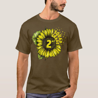 T-shirt Bonjour 2e année Escouade de 2e année Sunflower Re