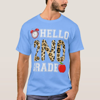T-shirt Bonjour 2e année Leopard Étudiants Leopard Retour