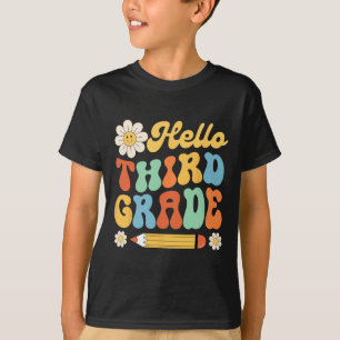 T-shirt Bonjour 3e année Retour à l'école Enseignants Enfa