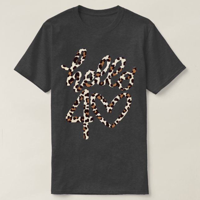 T-shirt Bonjour 40 Leapord (Design devant)