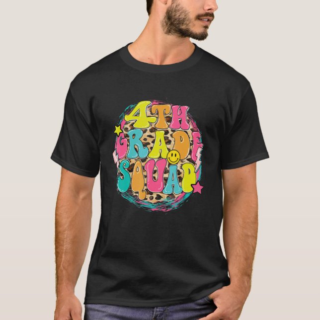 T-shirt Bonjour 4e année Équipe de première journée 4e ann (Devant)