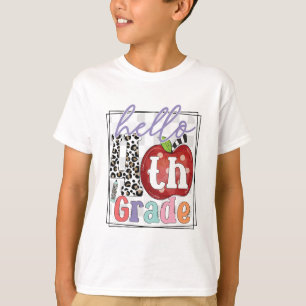 T-shirt Bonjour 4e année, garçon ou fille