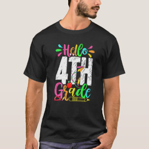 T-shirt Bonjour 4e année Graduation Retour à l'école Homme