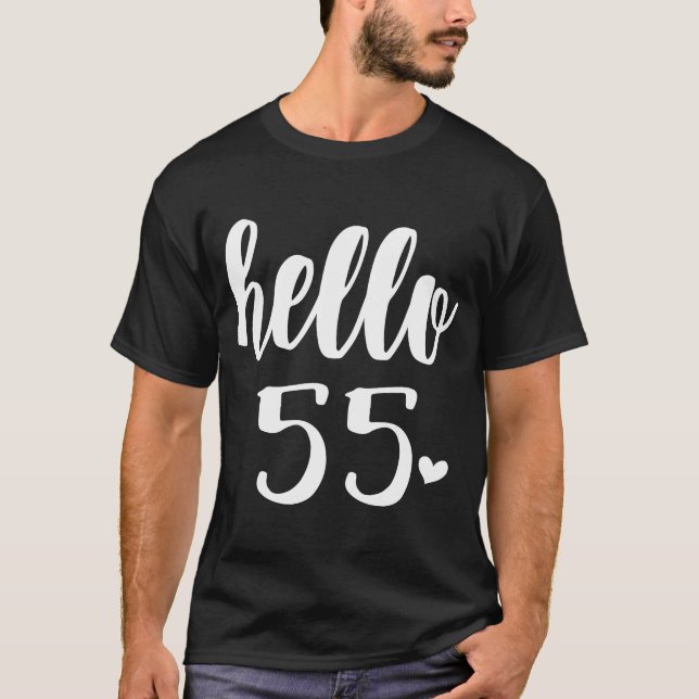 T-shirt Bonjour 55 Cinquante 5 ans 55e Anniversaire (Devant)