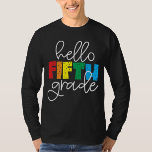 T-shirt Bonjour 5e année - Amusants Retour à l'école ensei