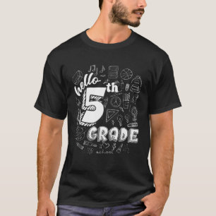 T-shirt Bonjour 5E Année Équipe D'Étudiants De 5E Année Re