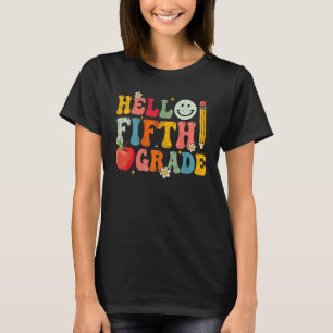 T-shirt Bonjour 5e année T Chemise 5e année Retour à l'éco