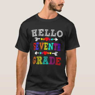 T-shirt Bonjour 7e année Arc-en-ciel 7e année Enseignants