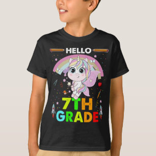 T-shirt Bonjour 7e année de retour à l'école