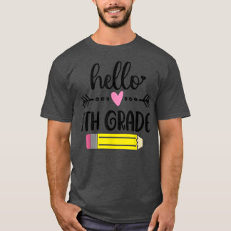T-shirt Bonjour 7e année Équipe 7e année Retour à l'école 