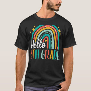 T-shirt Bonjour 8e année Arc en ciel pour les enseignants