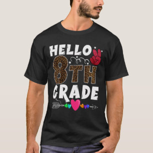 T-shirt Bonjour 8E Année Funny Équipe Étudiante Enseignant