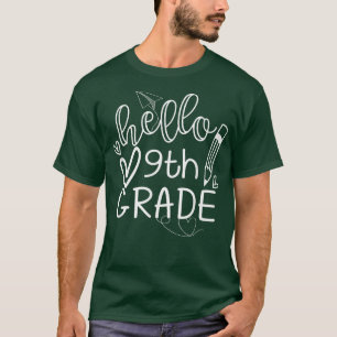 T-shirt Bonjour 9E Année Retour À L'École 9E Année Enseign