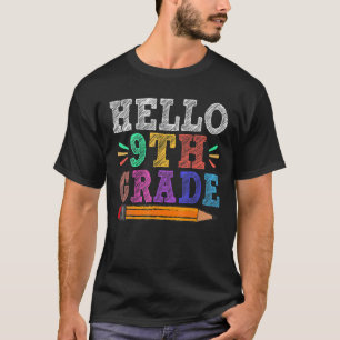 T-shirt Bonjour 9E Enseignant De Troisième Année Drôle Ret