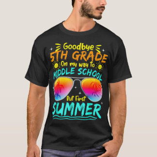 T-shirt Bonjour Adieu été 5e année Graduation à 6e G