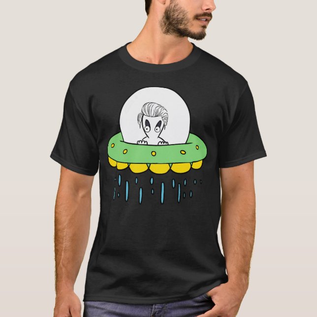 T-shirt Bonjour Alien À Ufo (Devant)
