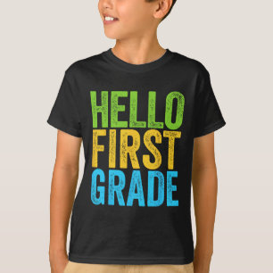T-shirt Bonjour Amusement De Première Année 1ère Année Byc