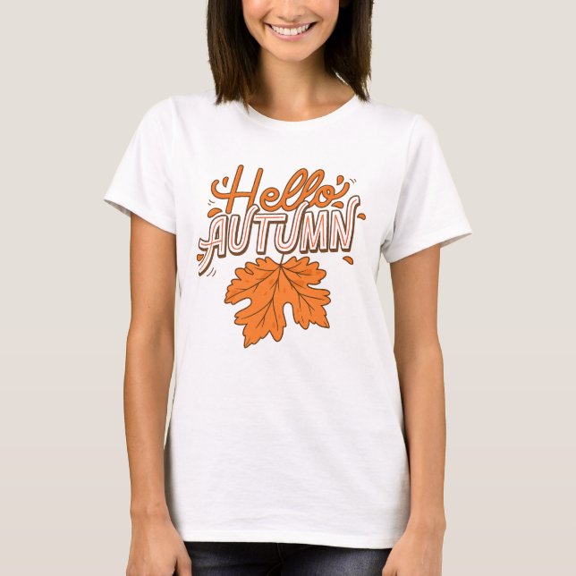 T-SHIRT BONJOUR AUTOMNE (Devant)