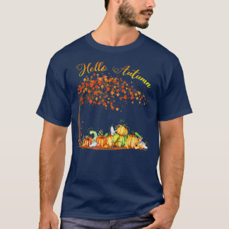 T-shirt Bonjour Automne Bonjour Automne Citrouille Automne