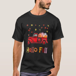 T-shirt Bonjour Automne Camion Bon thanksgiving Jour Novem