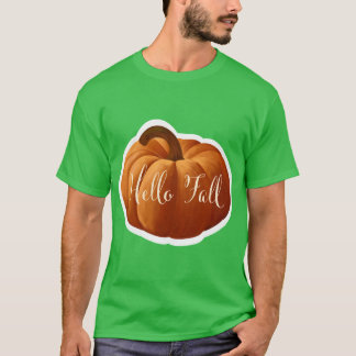 T-shirt Bonjour Automne Citrouille Joyeux Halloween