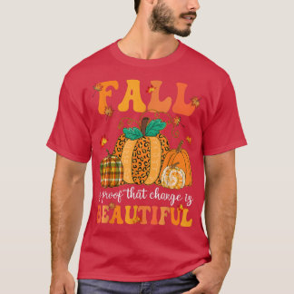 T-shirt Bonjour Automne Leopard Citrouille épice Automne V