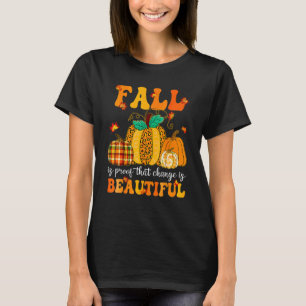 T-shirt Bonjour Automne Leopard Citrouille épice Automne V