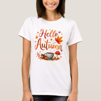 T-shirt Bonjour Automne, nostalgie cosy