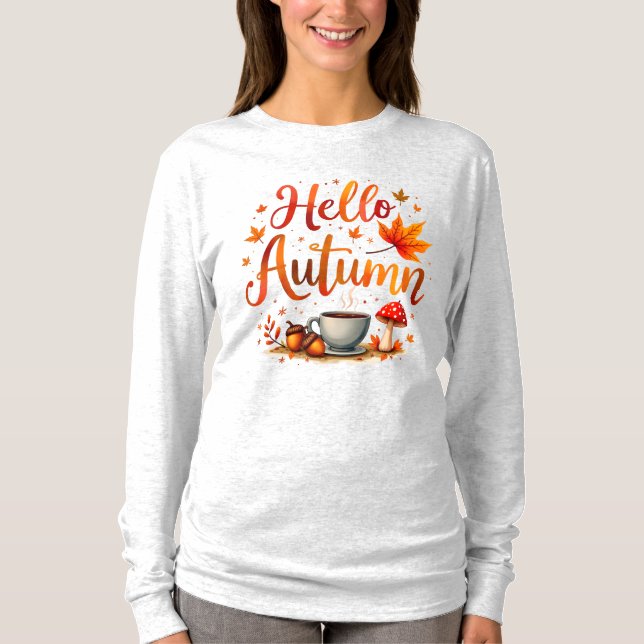 T-shirt Bonjour Automne, nostalgie cosy (Devant)