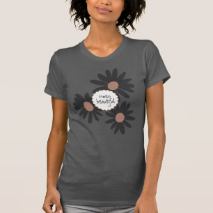 T-shirt Bonjour Belles marguerites Black Rose Floral
