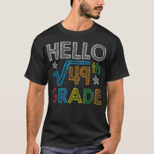 T-shirt Bonjour Carré Racine 49 7e année Retour à l'école