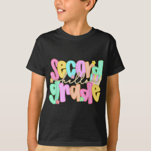 T-shirt Bonjour Chemise de 2e année Premier jour de retour