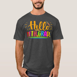 T-shirt Bonjour Chemise de cinquième année 5e année Retour