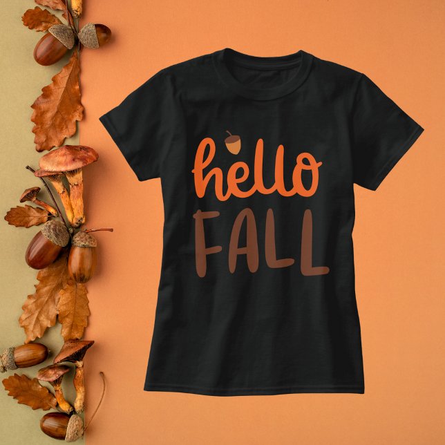 T-shirt Bonjour Cheveux Automne Acorn (Créateur téléchargé)