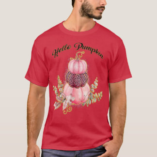 T-shirt Bonjour Citrouille Léopard Floral Flower Automne L