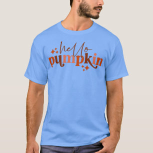T-shirt Bonjour Citrouille Retro Automne Citrouille épice