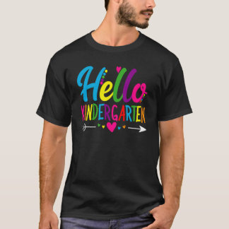 T-shirt Bonjour Cœur de maternelle Enseignant Élève Retour