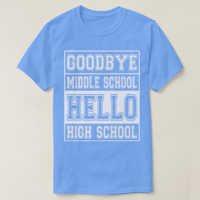 T-shirt Bonjour collège Hello lycée  (Design devant)