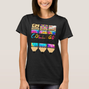T-shirt Bonjour College Léopard Tie Dye Crayon Prof Sympa