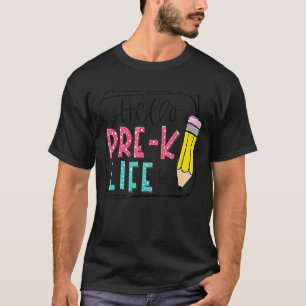 T-shirt Bonjour Crayon Primaire K Retour À L'École Enseign