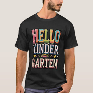 T-shirt Bonjour crèche conception scolaire colorée