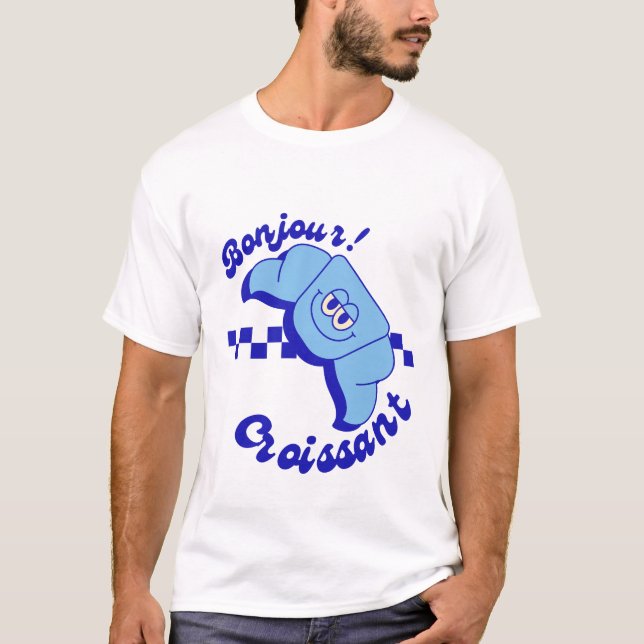 T-shirt Bonjour croissant (Devant)
