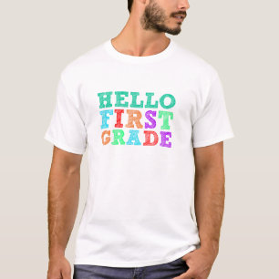 T-shirt BONJOUR DE PREMIÈRE ANNÉE Drôle Premier jour Retou