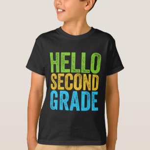 T-shirt Bonjour Deuxième Année Amusants 2e Année Retour à