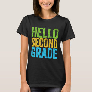 T-shirt Bonjour Deuxième Année Amusants 2e Année Retour à 