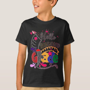 T-shirt Bonjour Deuxième Année Retour À L'École Coquette T