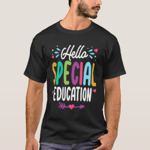 T-shirt Bonjour Éducation Spéciale Retour À L'École Enseig